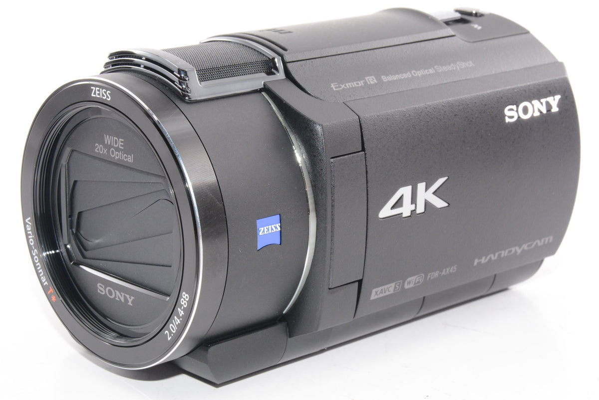 【外観特上級】ソニー / 4K / ビデオカメラ / Handycam / FDR-AX45A / ブラック / 内蔵メモリー64GB / 光学ズーム20倍 / 空間光学手ブレ補正 / FDR-AX45A B
