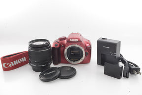 【外観並級】Canon デジタル一眼レフカメラ EOS Kiss X50 レンズキット EF-S18-55mm IsII付属 レッド KISSX50RE-1855IS2LK
