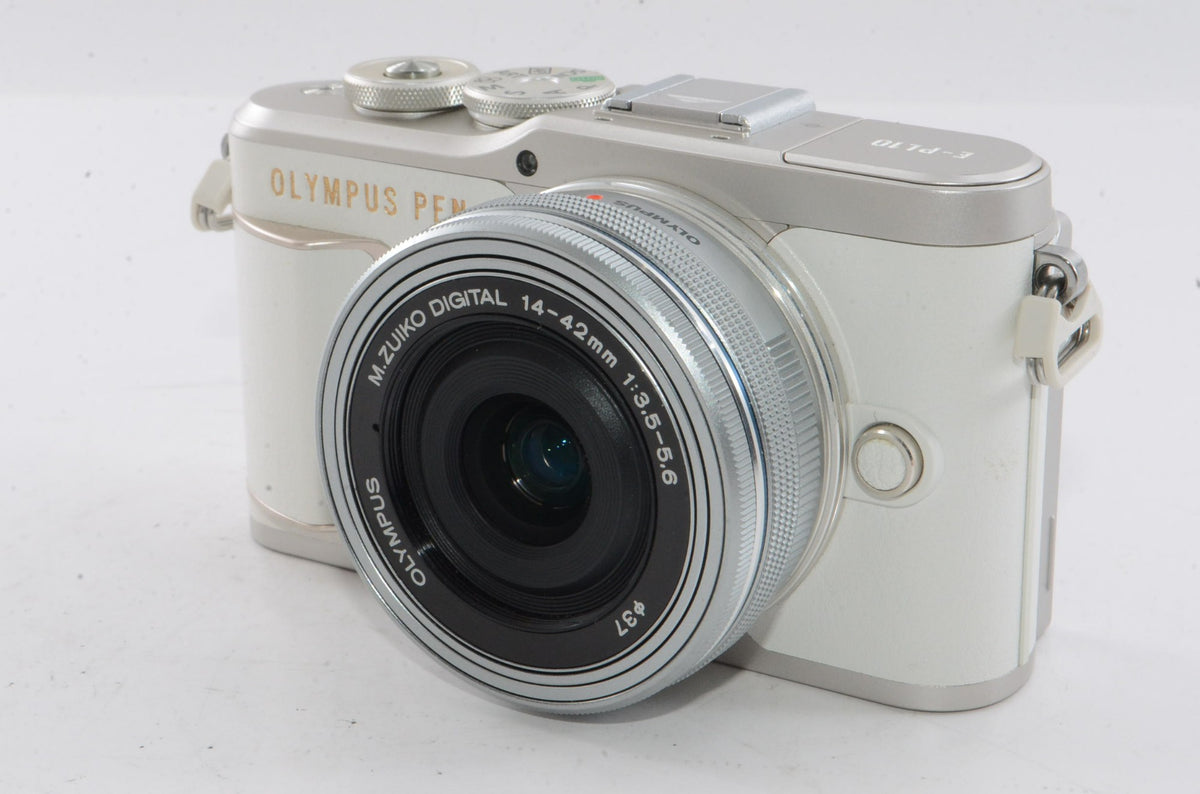 【外観並級】OLYMPUS ミラーレス一眼カメラ PEN E-PL10 14-42mm EZレンズキット ホワイト
