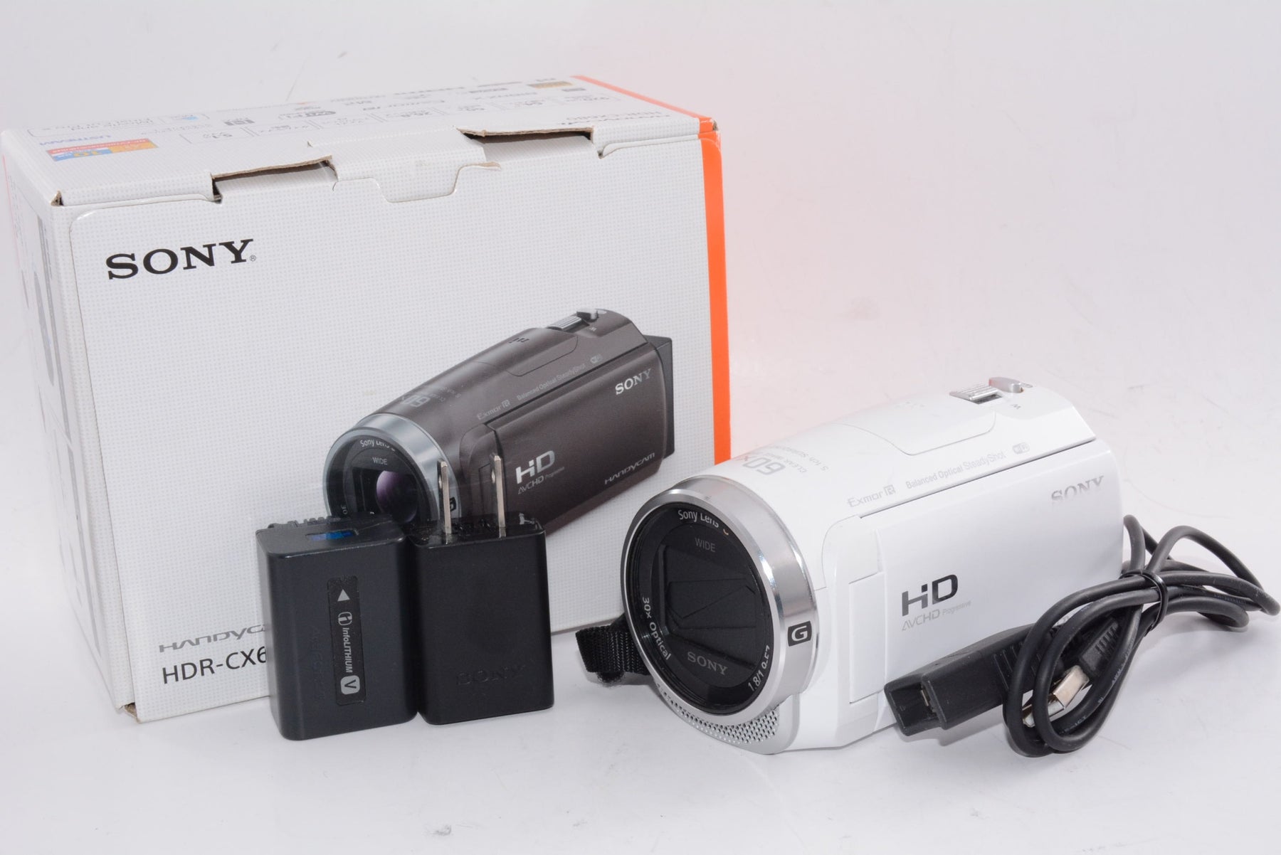 【外観並級】ソニー ビデオカメラ Handycam HDR-CX680 ホワイト