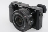 【外観並級】SONY ミラーレス一眼 α6000 パワーズームレンズキット E PZ 16-50mm F3.5-5.6 OSS ブラック ILCE-6000L B