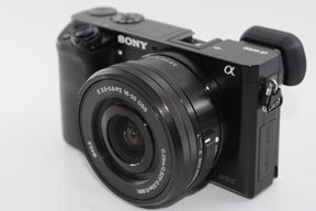 【外観並級】SONY ミラーレス一眼 α6000 パワーズームレンズキット E PZ 16-50mm F3.5-5.6 OSS ブラック ILCE-6000L B