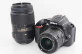 【外観特上級】Nikon D5500 ダブルズームキット ブラック