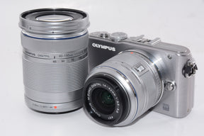 【外観特上級】OLYMPUS ミラーレス一眼 PEN Lite E-PL3 ダブルズームキット シルバー E-PL3 DZKIT SLV