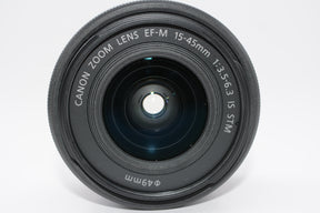 【外観特上級】Canon 標準ズームレンズ EF-M15-45mm F3.5-6.3IS STM(グラファイト) ミラーレス一眼対応 EF-M15-45ISSTM