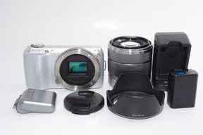 【外観並級】ソニー SONY ミラーレス一眼レフα NEX-C3 ズームレンズキット シルバー NEX-C3K/S