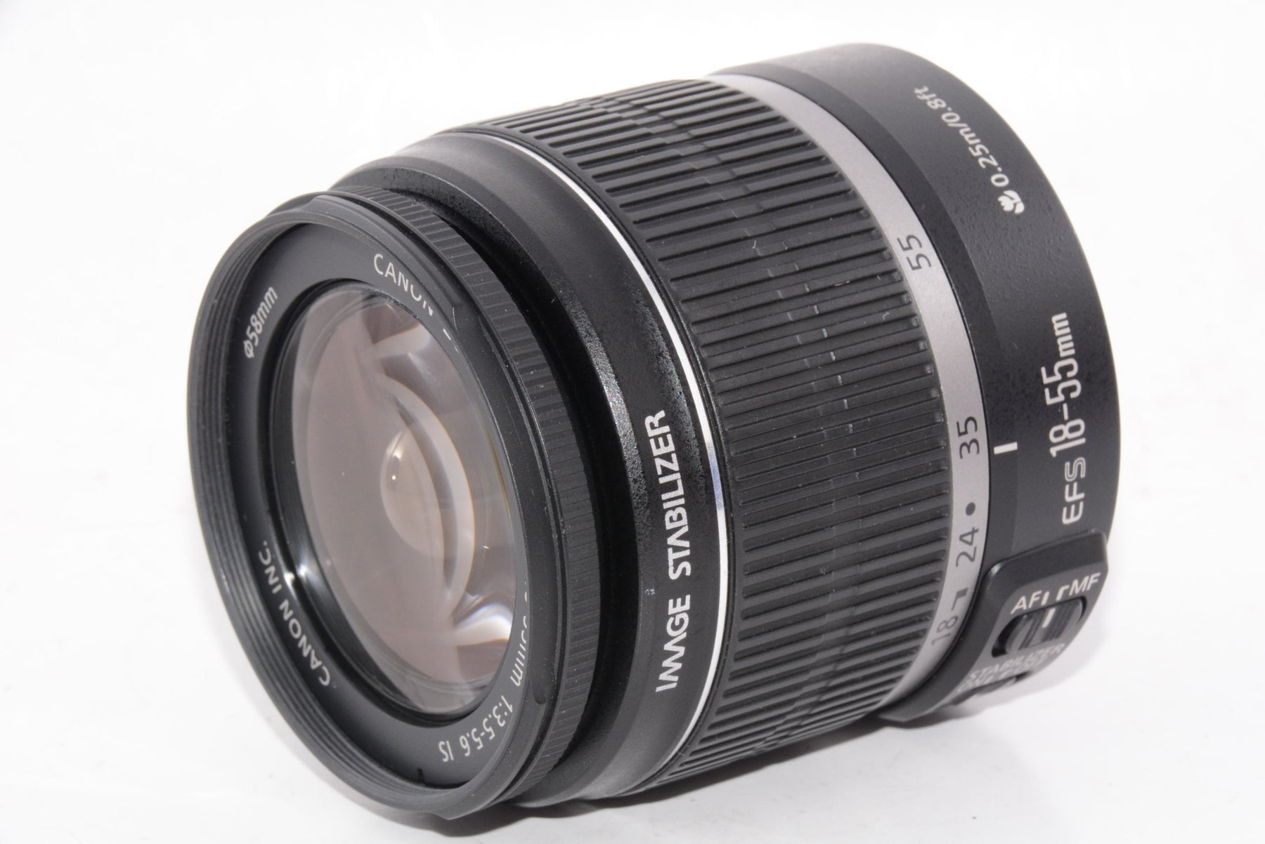 【外観並級】Canon 標準ズームレンズ EF-S18-55mm F3.5-5.6 IS