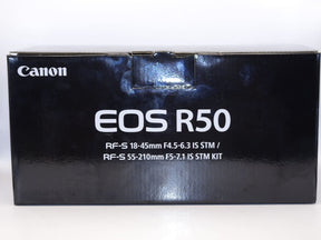 【外観特上級】Canon ミラーレス一眼カメラ EOS R50 ダブルズームキット ブラック APS-C EOSR50BK-WZK