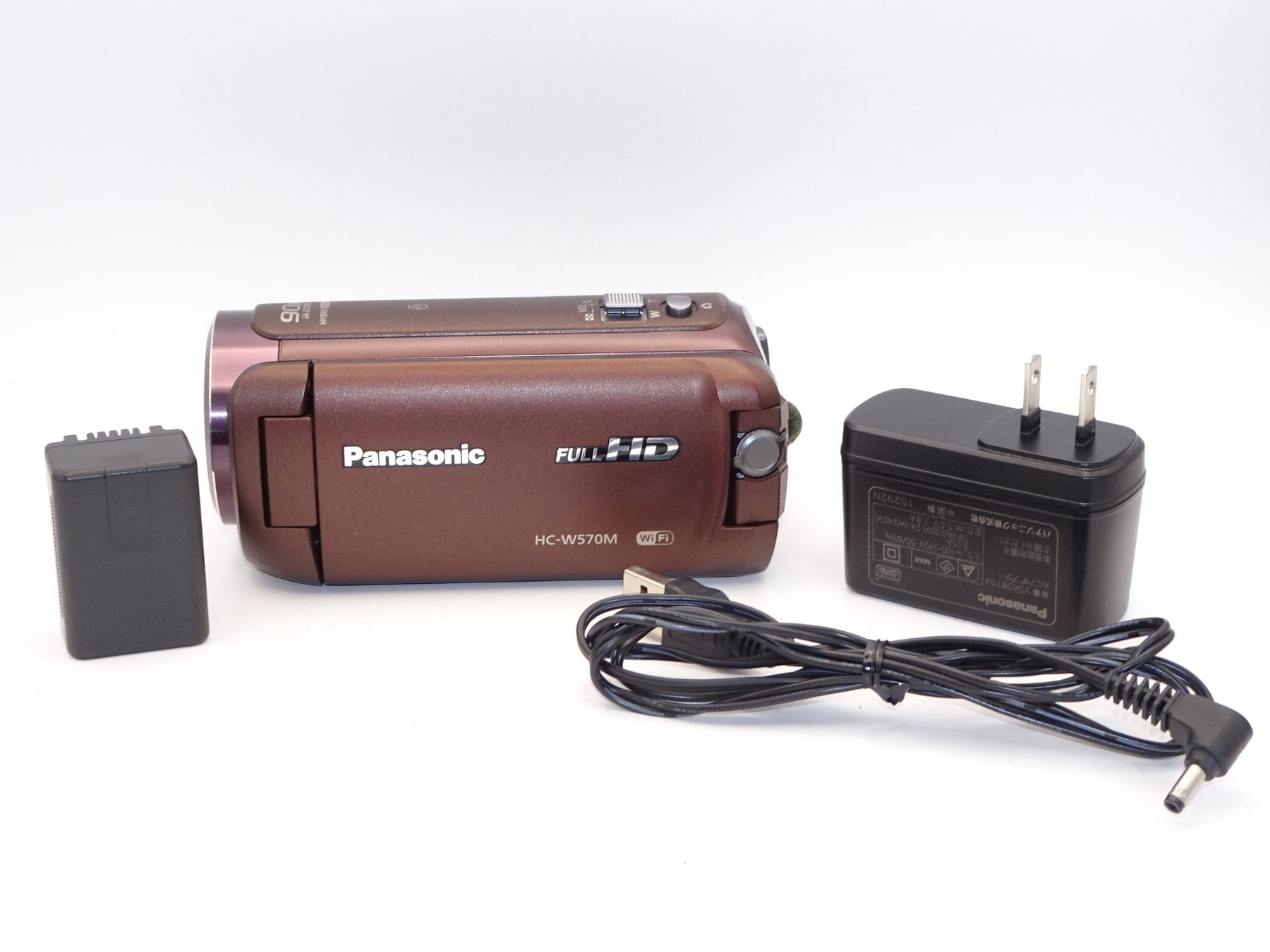 【外観並級】パナソニック HDビデオカメラ W570M ブラウン HC-W570M-T