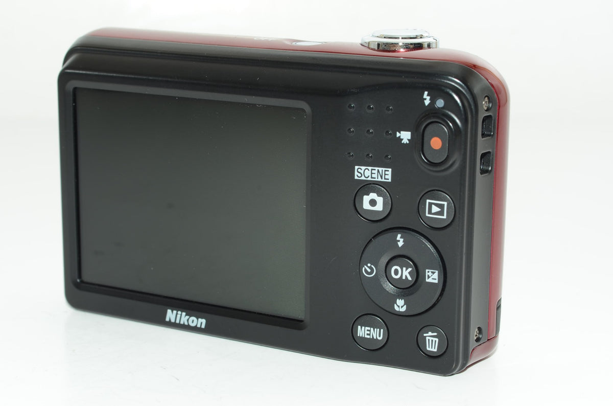 【外観並級】Nikon デジタルカメラ COOLPIX A10 レッド 光学5倍ズーム 1614万画素 乾電池タイプ A10RD