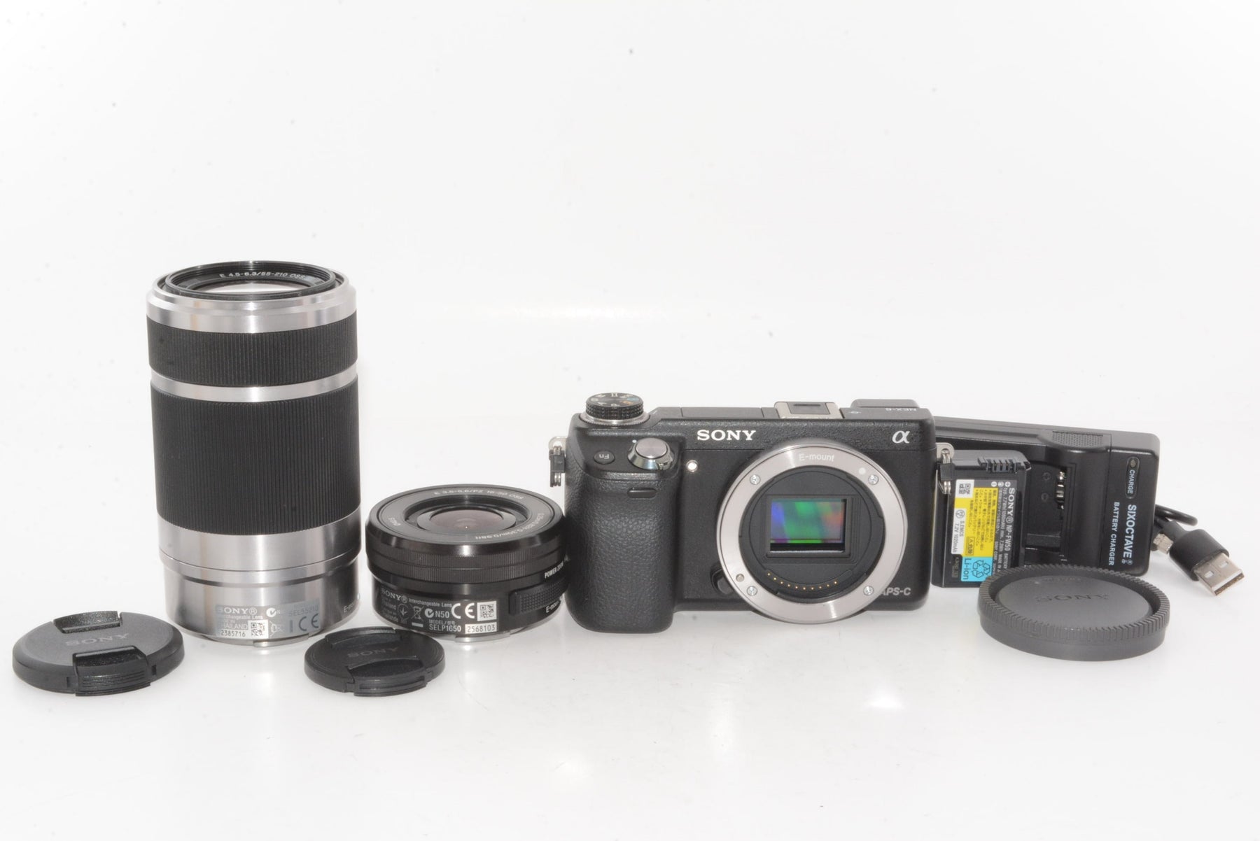 【外観並級】SONY ミラーレス一眼 α NEX-6 E PZ 16-50 F3.5-5.6 E 55-210F4.5-6.3