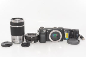 【外観並級】SONY ミラーレス一眼 α NEX-6 E PZ 16-50 F3.5-5.6 E 55-210F4.5-6.3