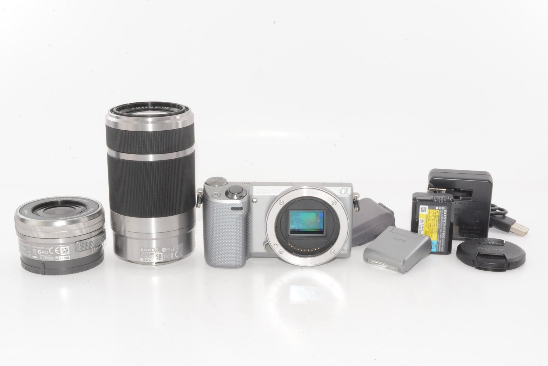 【外観並級】SONY ミラーレス一眼 α NEX-5R  E PZ 16-50 E 55-210 OSS