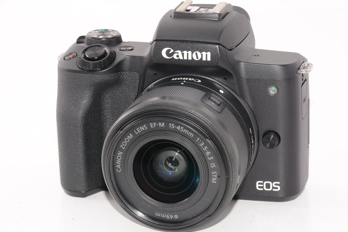 【外観特上級】Canon ミラーレス一眼カメラ EOS Kiss M2 標準ズームレンズキット ブラック KISSM2BK-1545