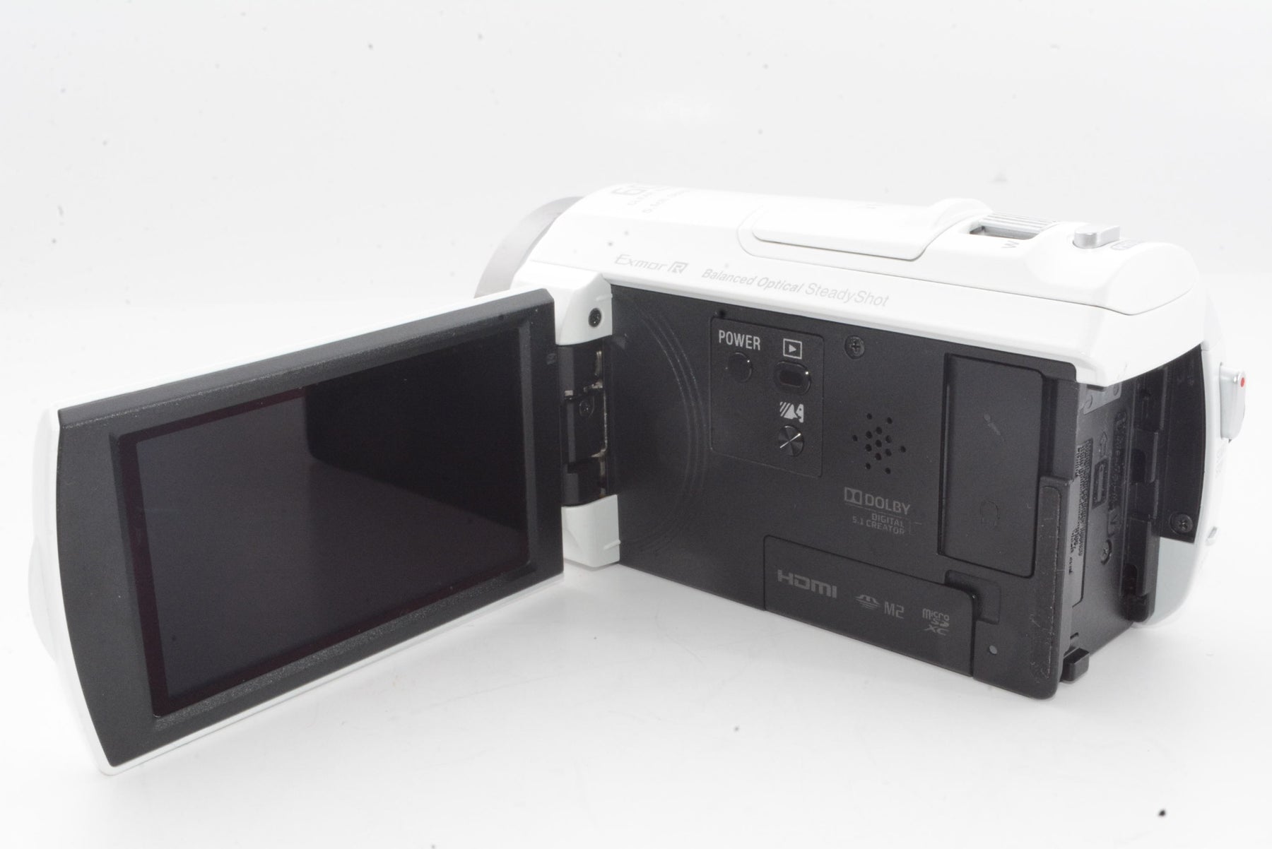 【外観並級】ソニー SONY ビデオカメラ Handycam CX535 内蔵メモリ32GB ホワイト HDR-CX535/W