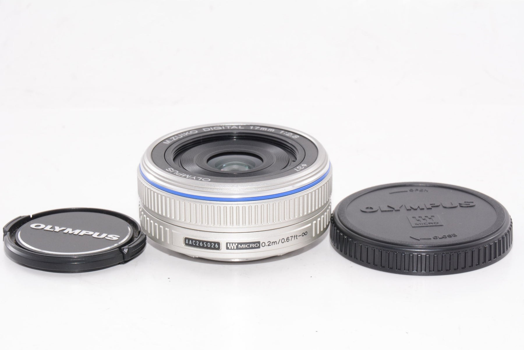 【外観並級】OLYMPUS パンケーキレンズ M.ZUIKO DIGITAL 17mm F2.8 シルバー
