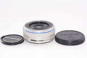 【外観並級】OLYMPUS パンケーキレンズ M.ZUIKO DIGITAL 17mm F2.8 シルバー