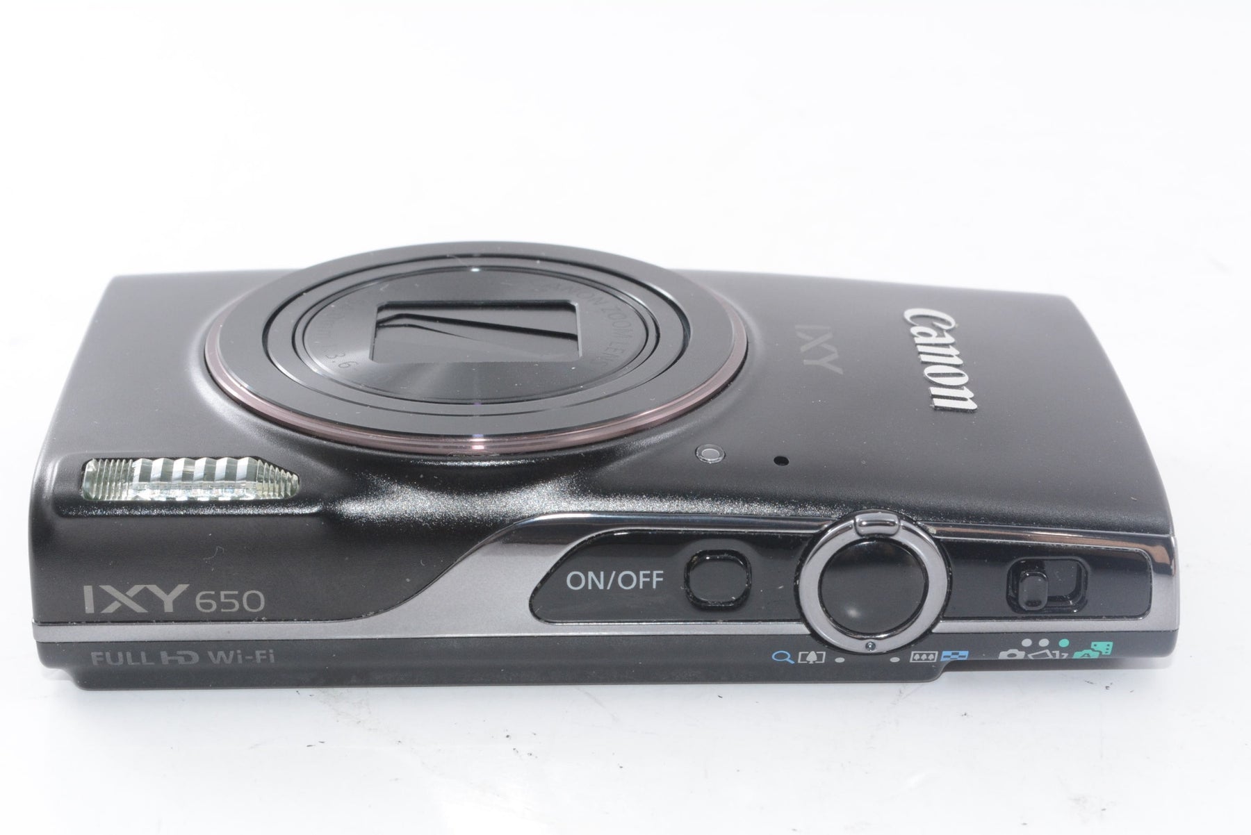 【外観特上級】Canon コンパクトデジタルカメラ IXY 650 ブラック 光学12倍ズーム/Wi-Fi対応 IXY650BK