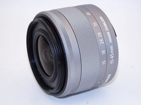 【外観並級】Canon 標準ズームレンズ EF-M15-45mm F3.5-6.3IS STM(シルバー) ミラーレス一眼対応 EF-M15-45ISSTMSL