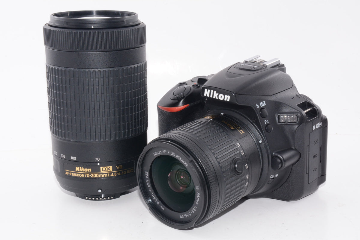 【外観並級】Nikon デジタル一眼レフカメラ D5600 ダブルズームキット ブラック D5600WZBK