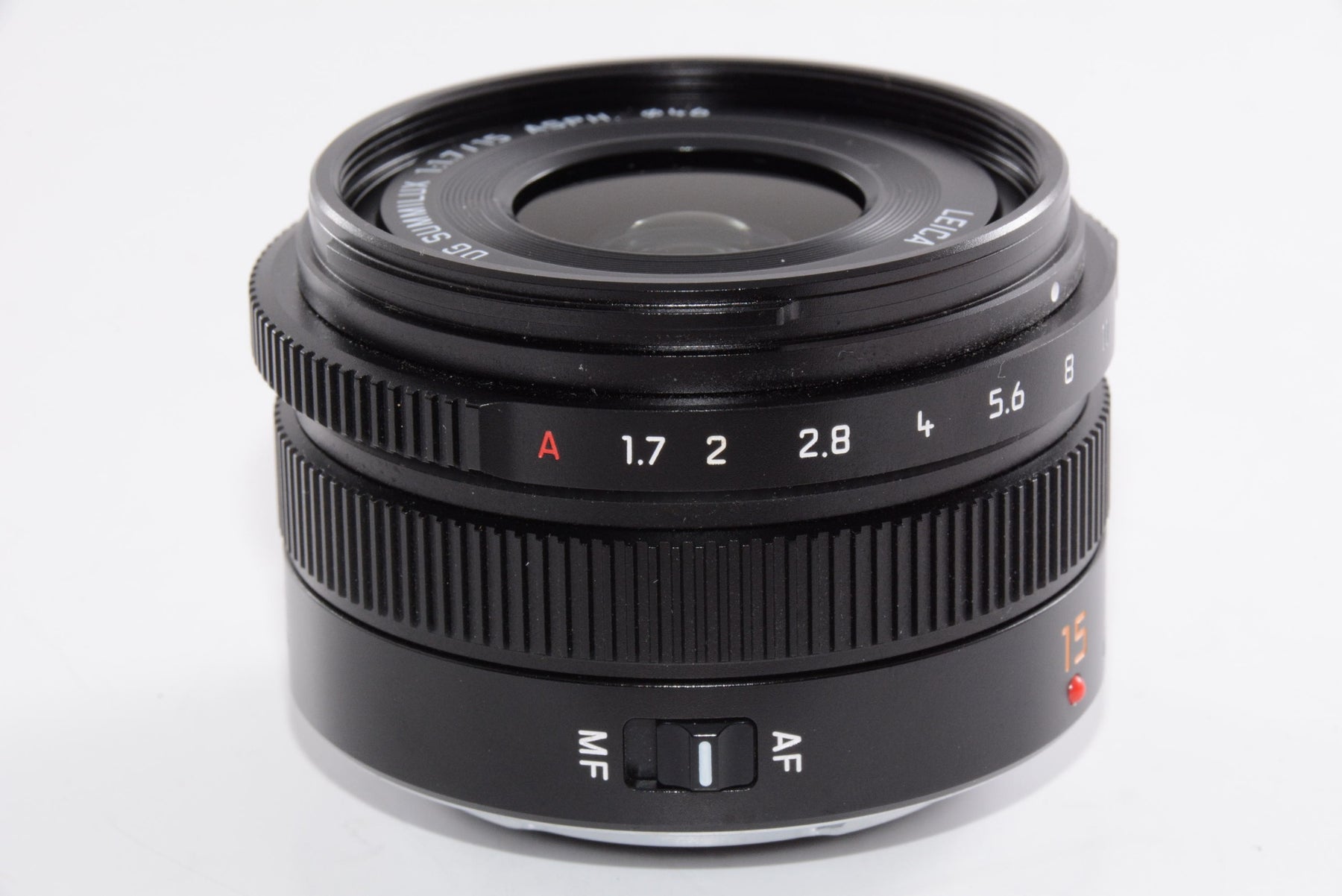 【ほぼ新品】パナソニック 単焦点 広角レンズ マイクロフォーサーズ用 ライカ DG SUMMILUX 15mm/F1.7 ASPH. ブラック H-X015-K