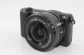 【外観特上級】ソニー SONY ミラーレス一眼 α5100 パワーズームレンズキット E PZ 16-50mm F3.5-5.6 OSS付属 ブラック ILCE-5100L-B