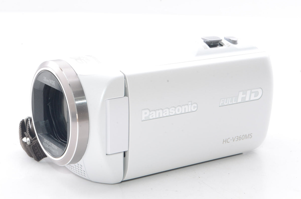 【外観特上級】パナソニック HDビデオカメラ V360M 16GB 高倍率90倍ズーム ホワイト HC-V360M-W