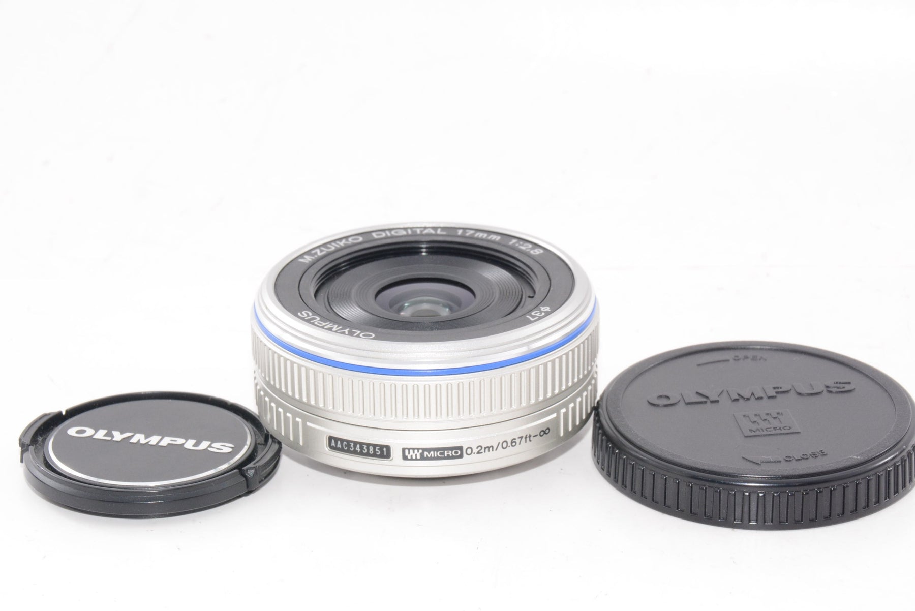 【外観特上級】OLYMPUS パンケーキレンズ M.ZUIKO DIGITAL 17mm F2.8 シルバー