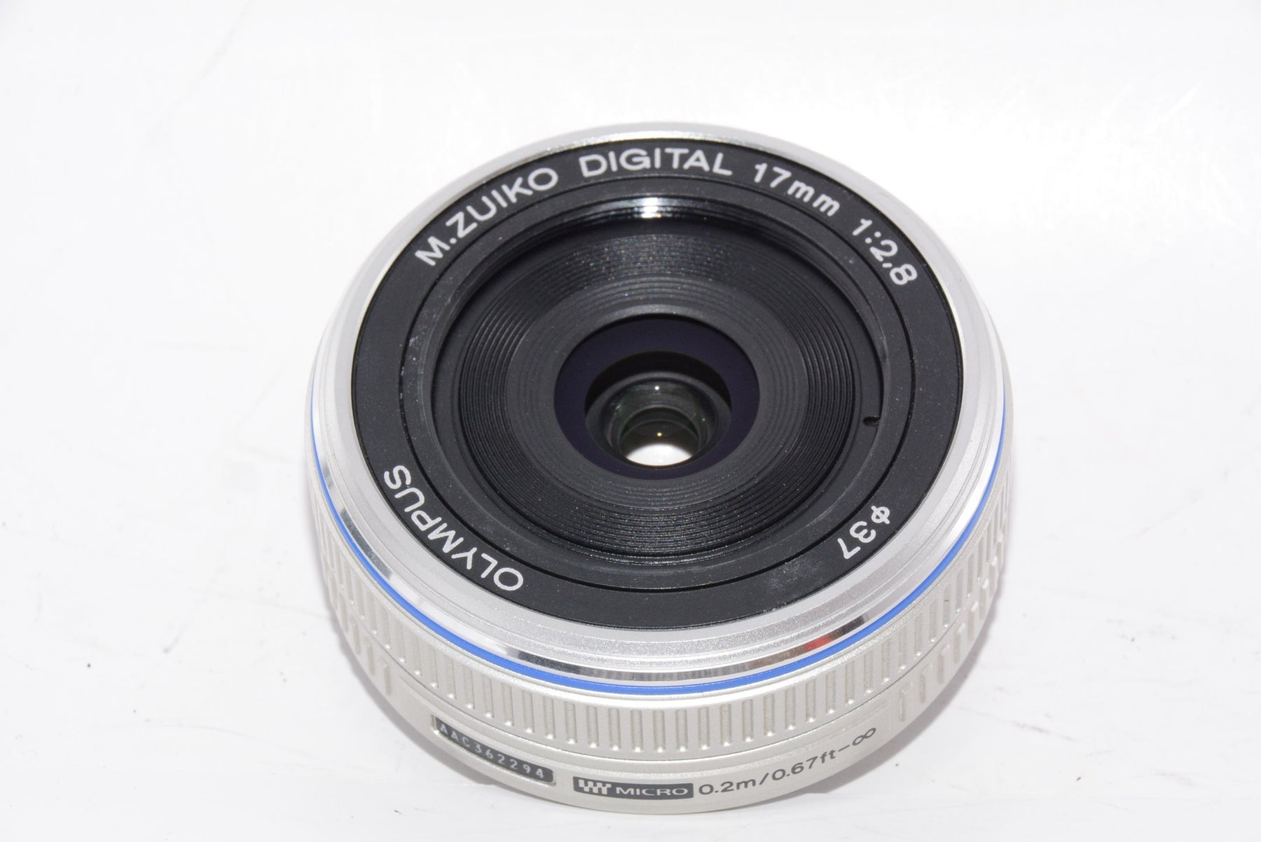 【外観特上級】OLYMPUS パンケーキレンズ M.ZUIKO DIGITAL 17mm F2.8 シルバー