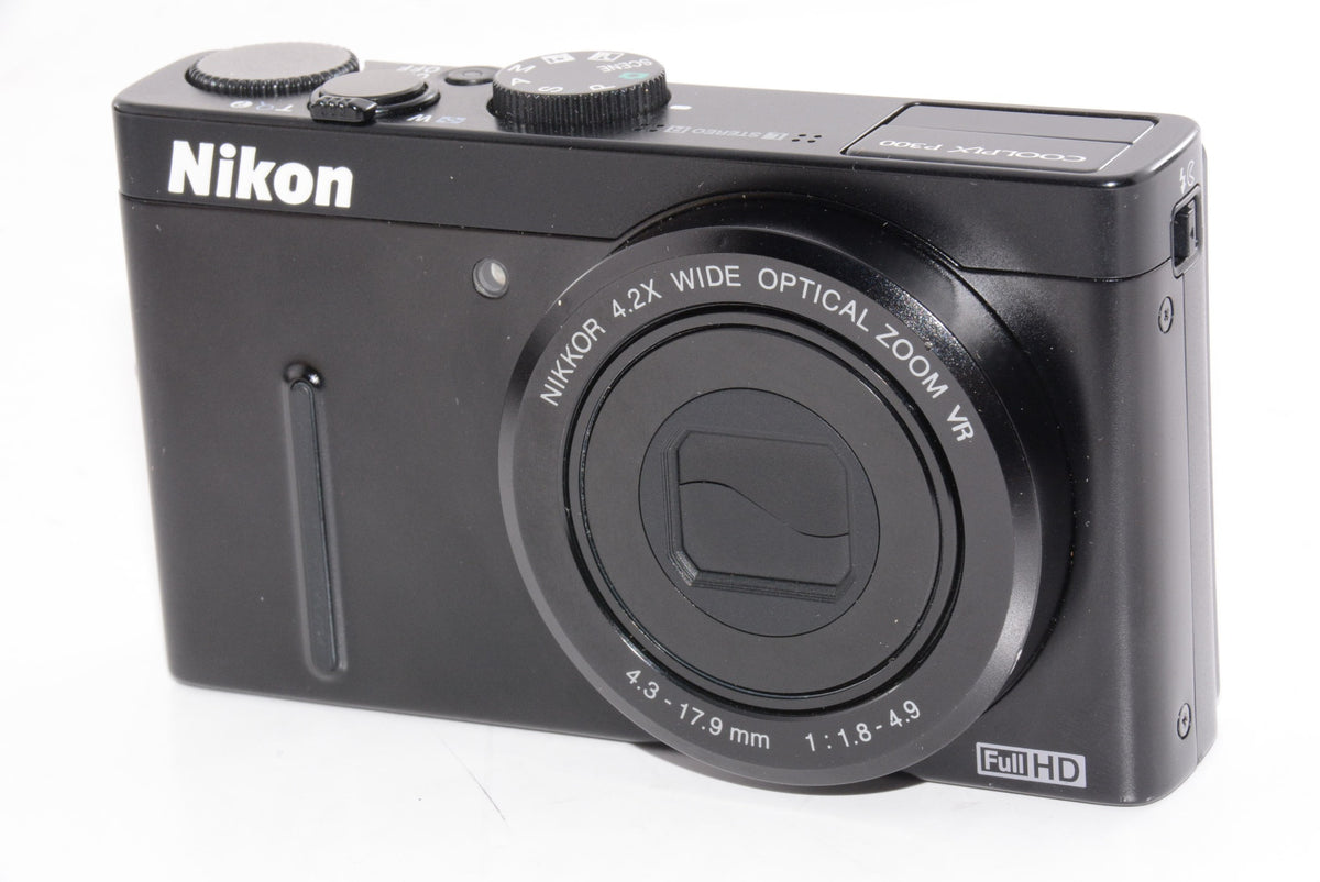 【外観並級】NikonデジタルカメラCOOLPIX P300 ブラックP300 1220万画素 裏面照射CMOS 広角24mm 光学4.2倍 F1.8レンズ フルHD