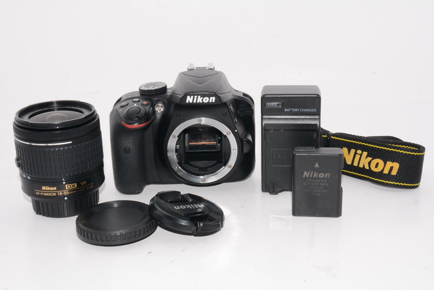 【外観並級】Nikon デジタル一眼レフカメラ D3400 AF-P 18-55 VR レンズキット ブラック D3400LKBK