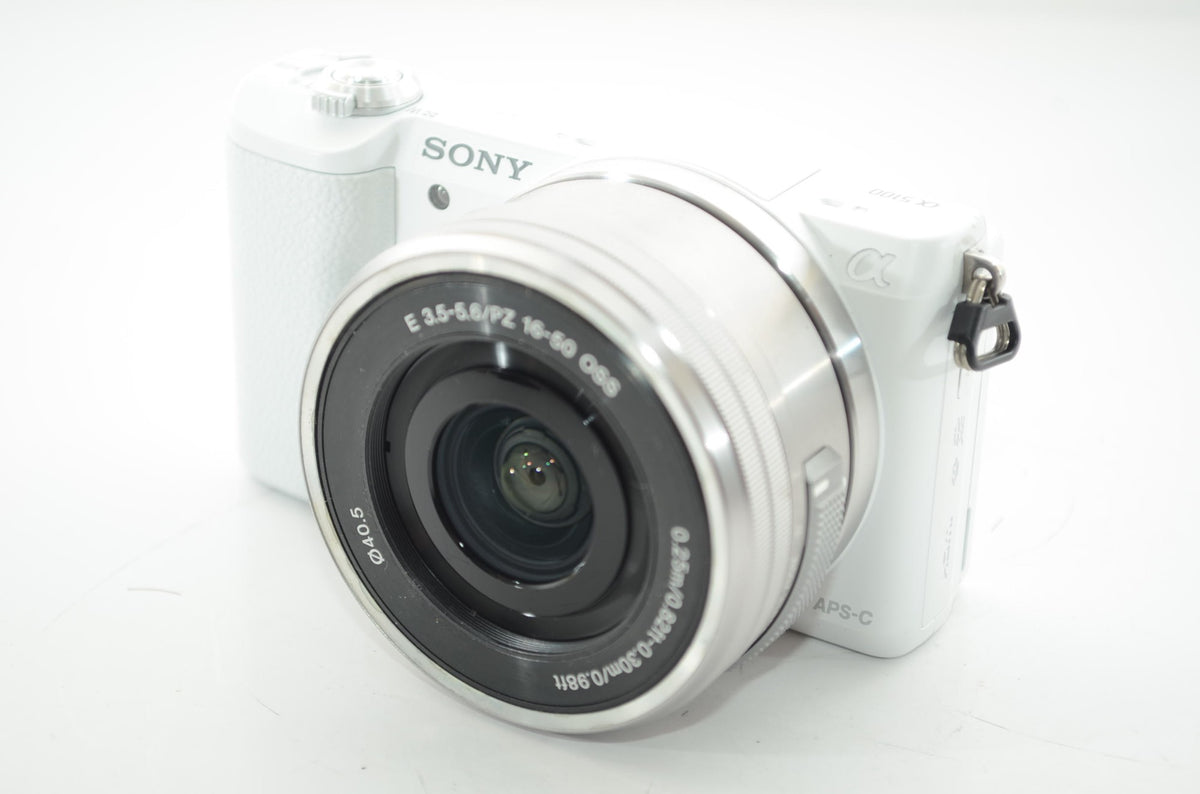 【外観並級】ソニー SONY ミラーレス一眼 α5100 パワーズームレンズキット E PZ 16-50mm F3.5-5.6 OSS付属 ホワイト ILCE-5100L-W