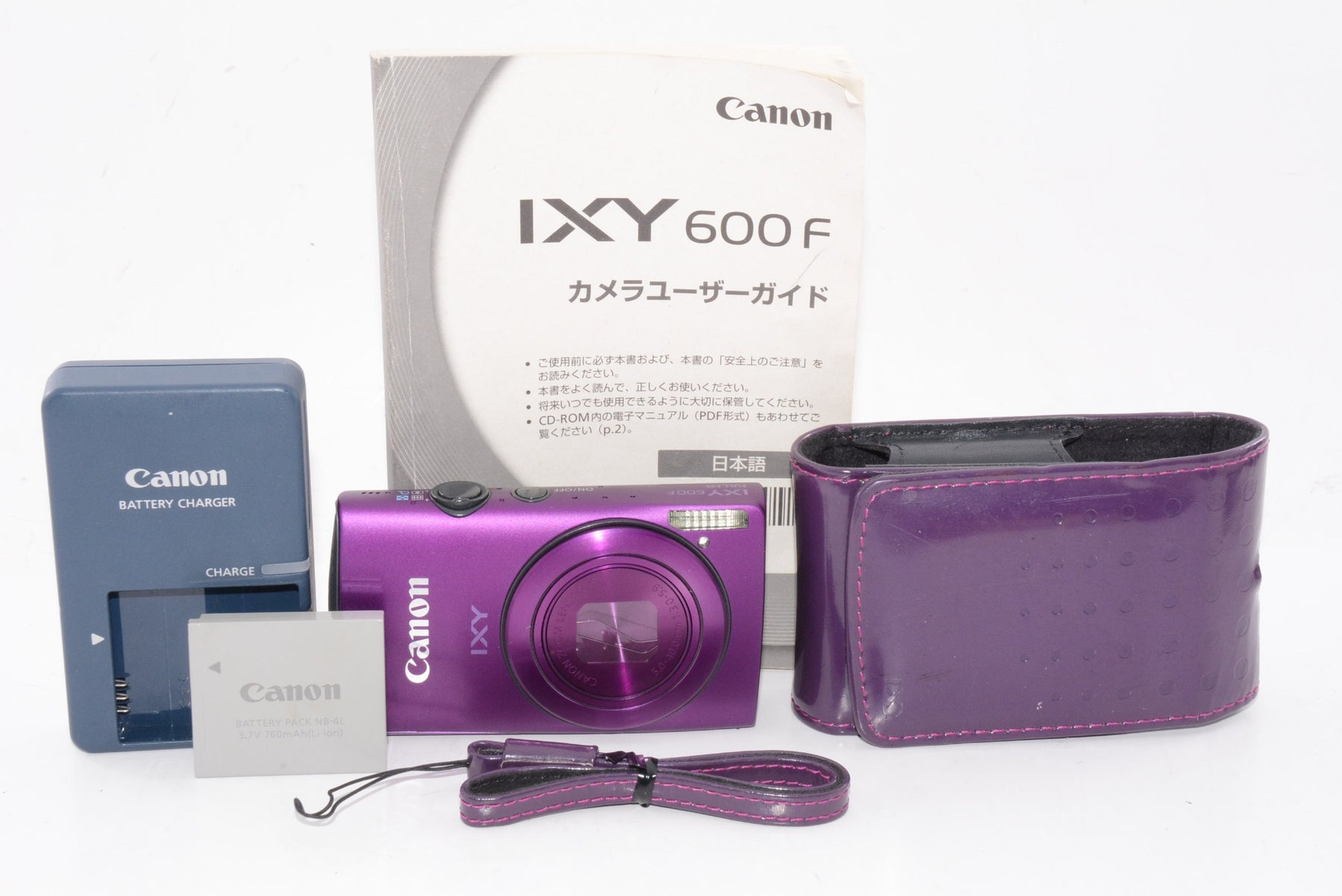 【外観並級】Canon デジタルカメラ IXY600F パープル IXY600F(PR)