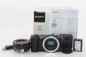 【外観特上級】ソニー SONY ミラーレス一眼 α5100 パワーズームレンズキット E PZ 16-50mm F3.5-5.6 OSS付属 ブラック ILCE-5100L-B