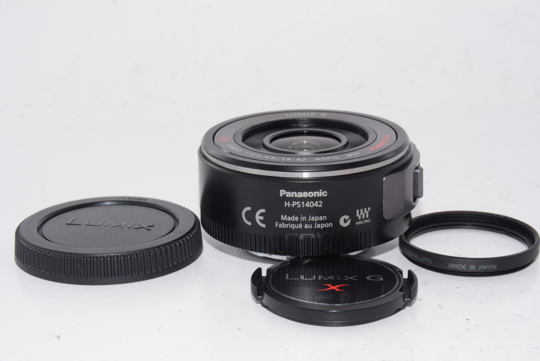 【外観特上級】パナソニック ルミックス G X VARIO PZ 14-42mm/F3.5-5.6 ASPH./POWER  ブラック H-PS14042-K