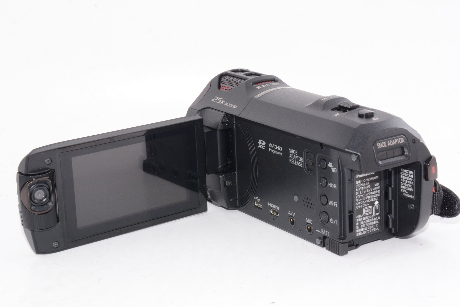 【外観特上級】パナソニック デジタル4Kビデオカメラ WX990M 64GB ブラック HC-WX990M-K