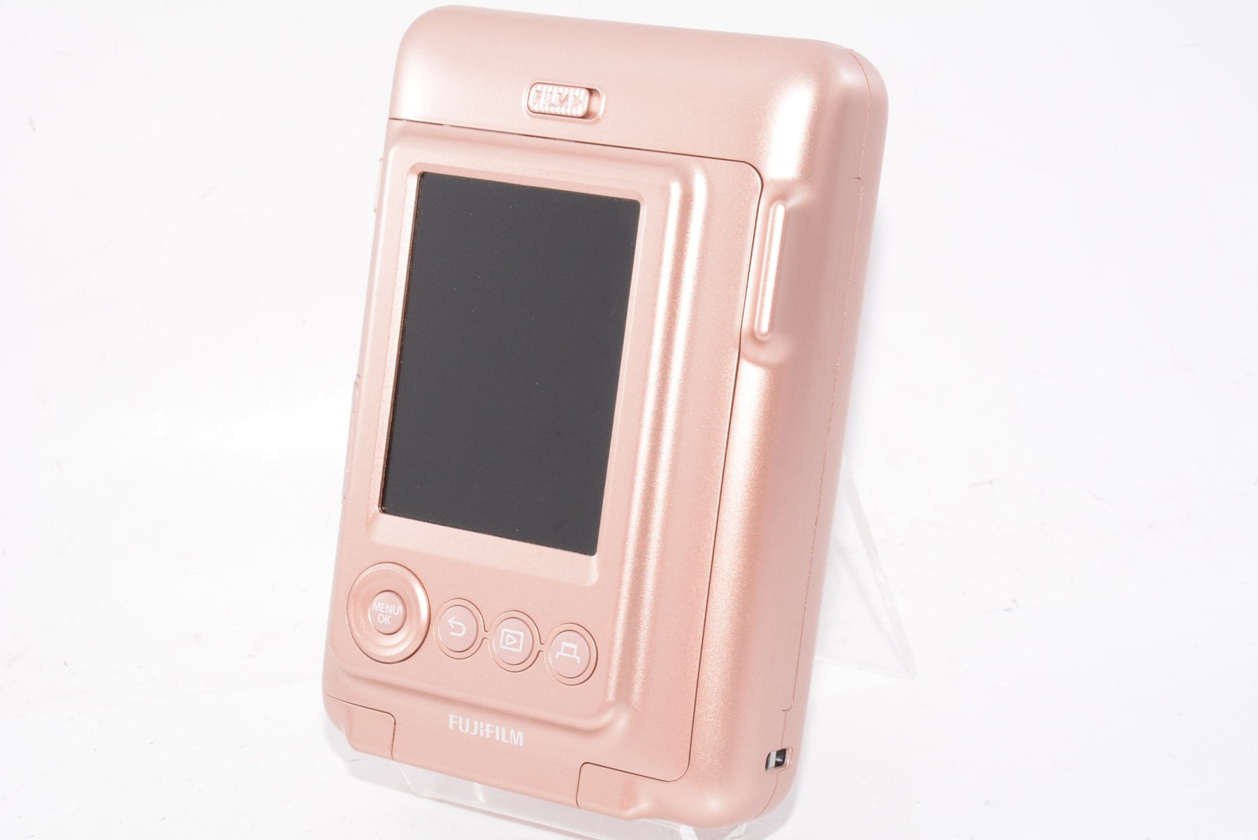 【外観特上級】FUJIFILM チェキ インスタントカメラ/スマホプリンター instax mini LiPlay ブラッシュゴールド