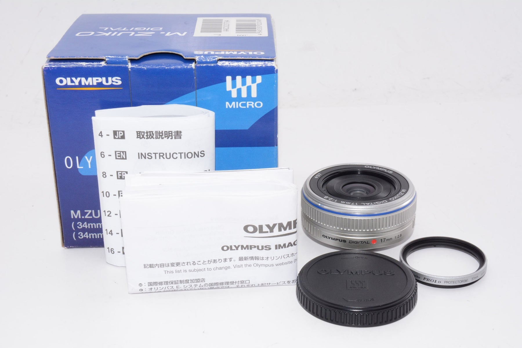 【外観特上級】OLYMPUS パンケーキレンズ M.ZUIKO DIGITAL 17mm F2.8 シルバー