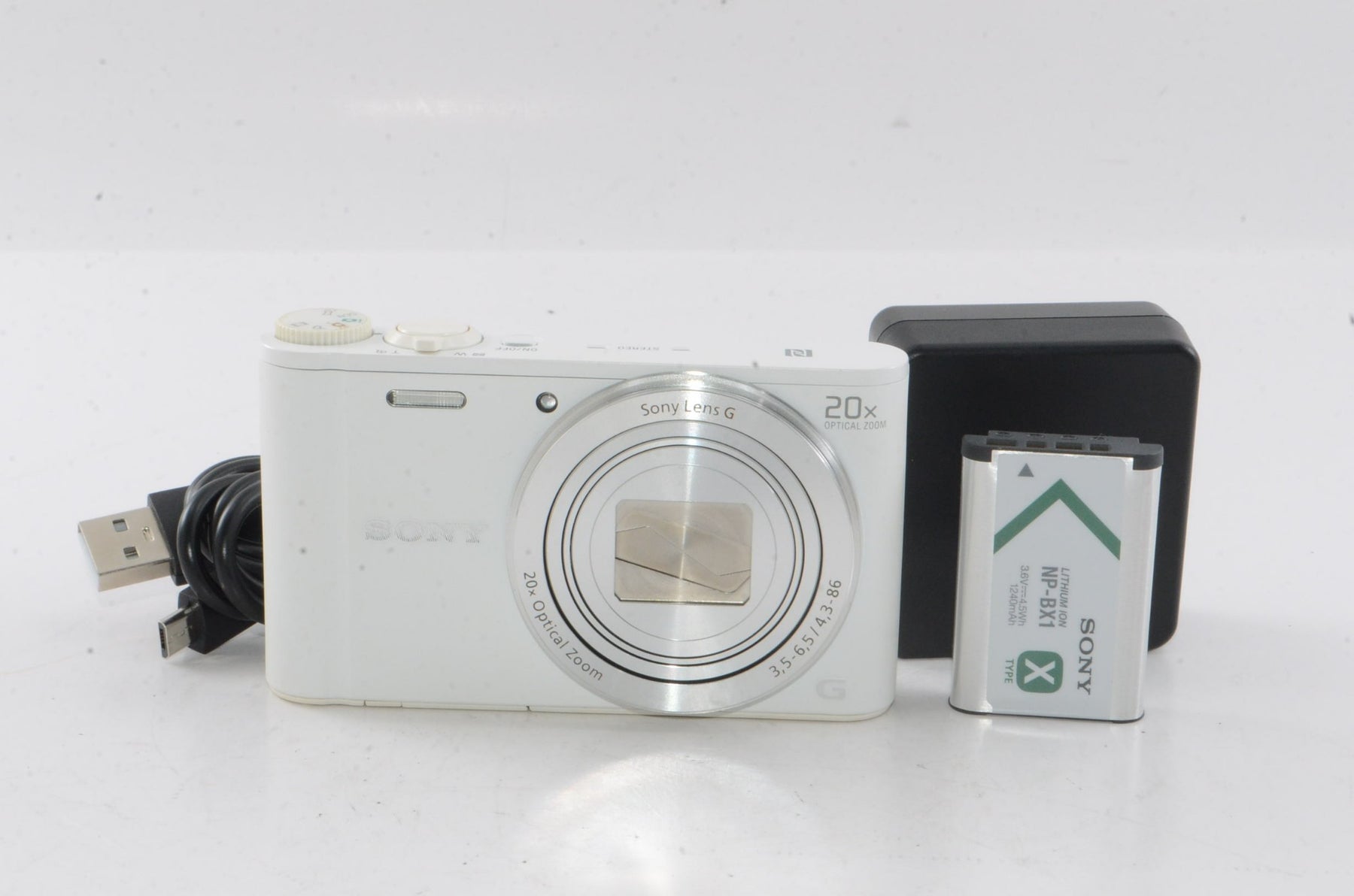 【外観並級】ソニー SONY デジタルカメラ Cyber-shot WX350 ホワイト DSC-WX350-W