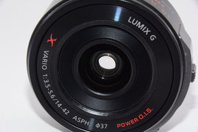 【外観並級】パナソニック ルミックス G X VARIO PZ 14-42mm/F3.5-5.6 ASPH./POWER  ブラック H-PS14042-K