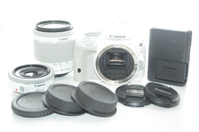【外観並級】Canon デジタル一眼レフカメラ EOS Kiss X7(ホワイト) ダブルレンズキット2