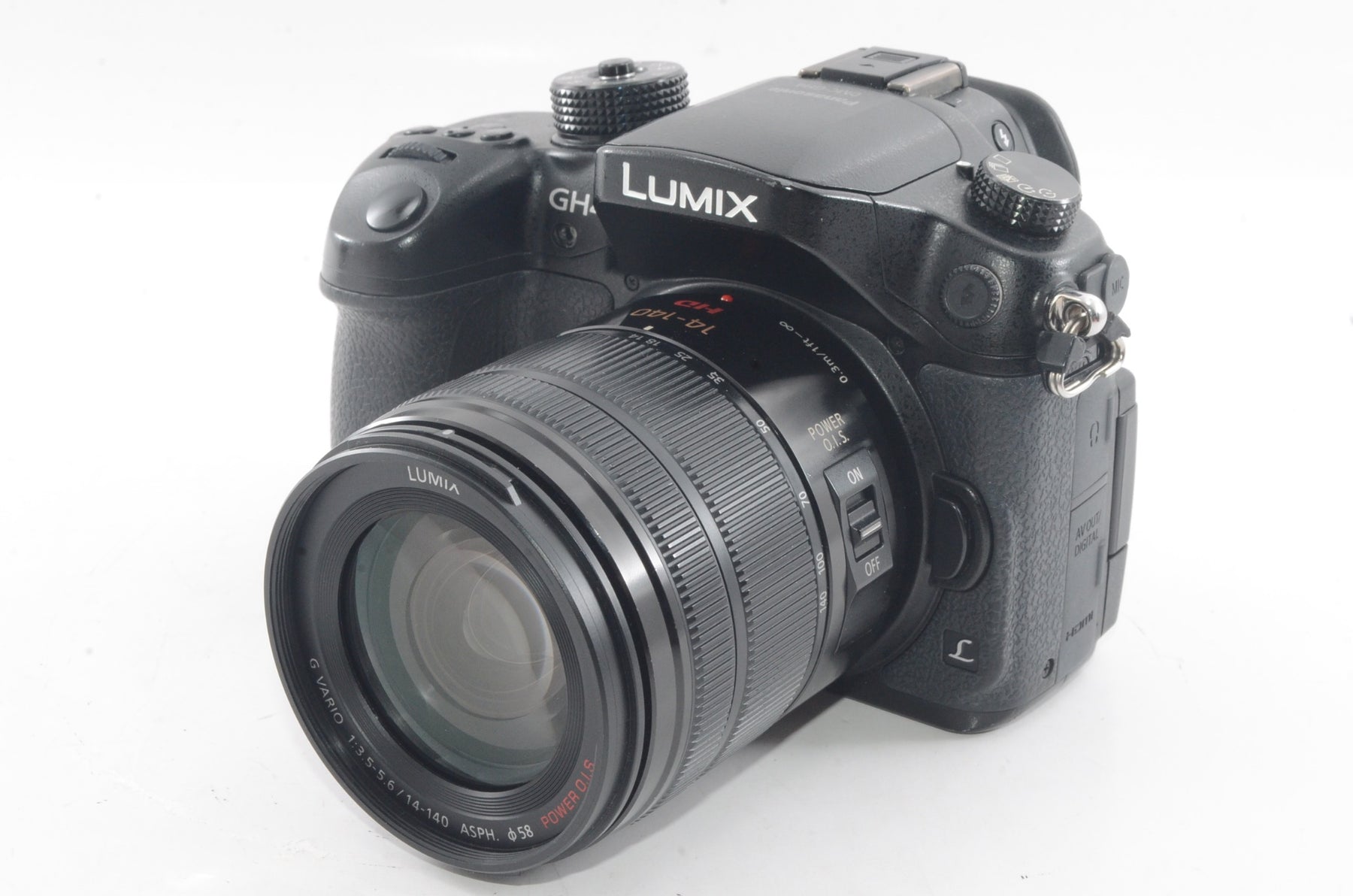 【外観並級】パナソニック ミラーレス一眼カメラ ルミックス GH4 レンズキット 標準ズームレンズ付属 ブラック DMC-GH4H-K