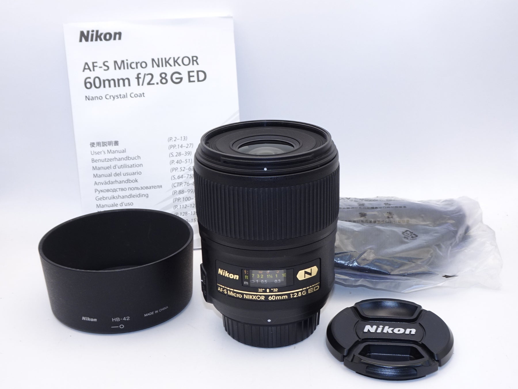 【外観特上級】Nikon 単焦点マイクロレンズ AF-S  Micro 60mm f/2.8G ED