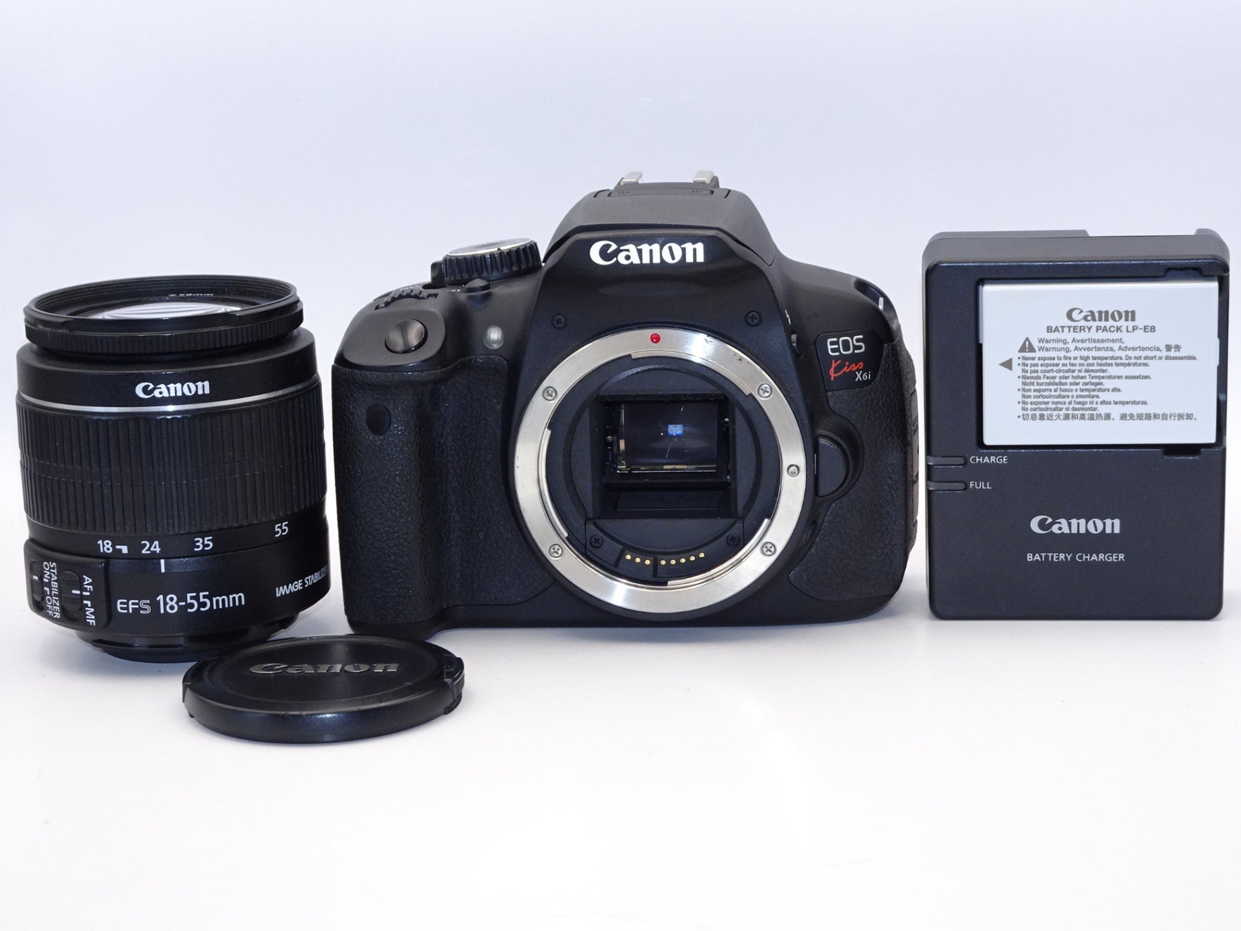 【外観並級】Canon デジタル一眼レフカメラ EOS Kiss X6i EF-S18-55 IS II レンズキット KISSX6i-1855IS2LK