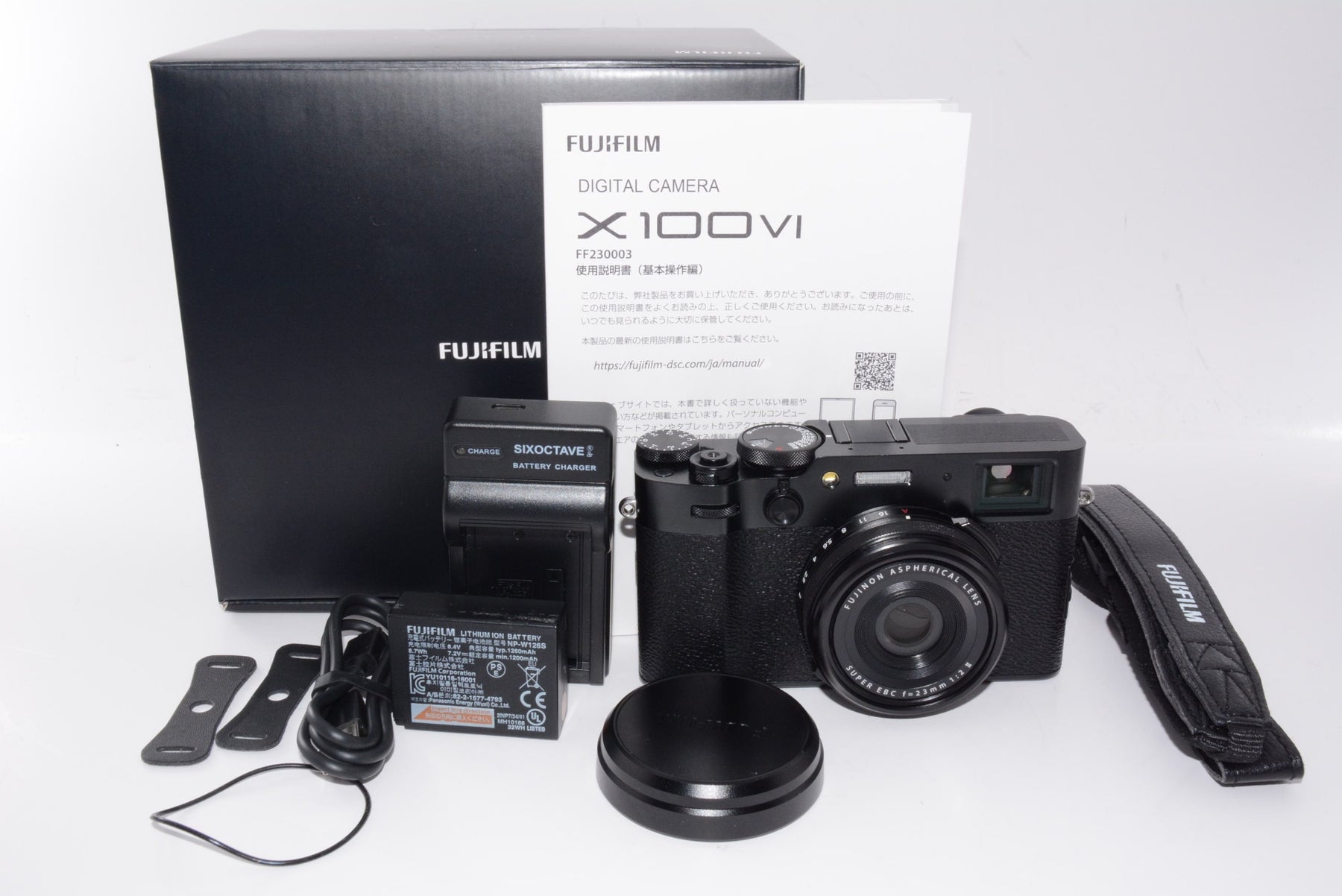 【ほぼ新品】富士フイルム(FUJIFILM) デジタルカメラ X100Ⅵ ブラック X100Ⅵ-B