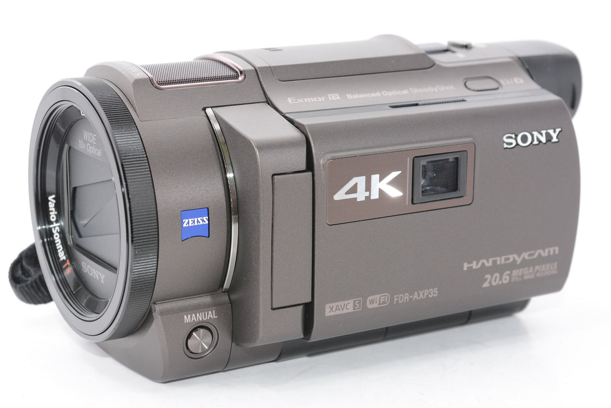 【外観特上級】SONY 4Kビデオカメラ Handycam FDR-AXP35 ブロンズブラウン 光学10倍 FDR-AXP35-TI