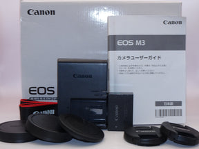 【外観特上級】Canon ミラーレス一眼カメラ EOS M3 ダブルズームキット ブラック