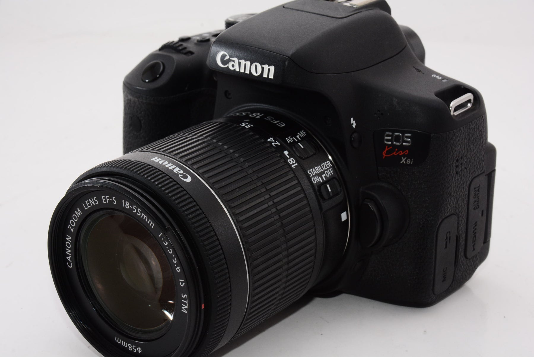 【オススメ】Canon デジタル一眼レフカメラ EOS Kiss X8i レンズキット EF-S18-55mm F3.5-5.6 IS STM 付属  KISSX8I-1855ISSTMLK