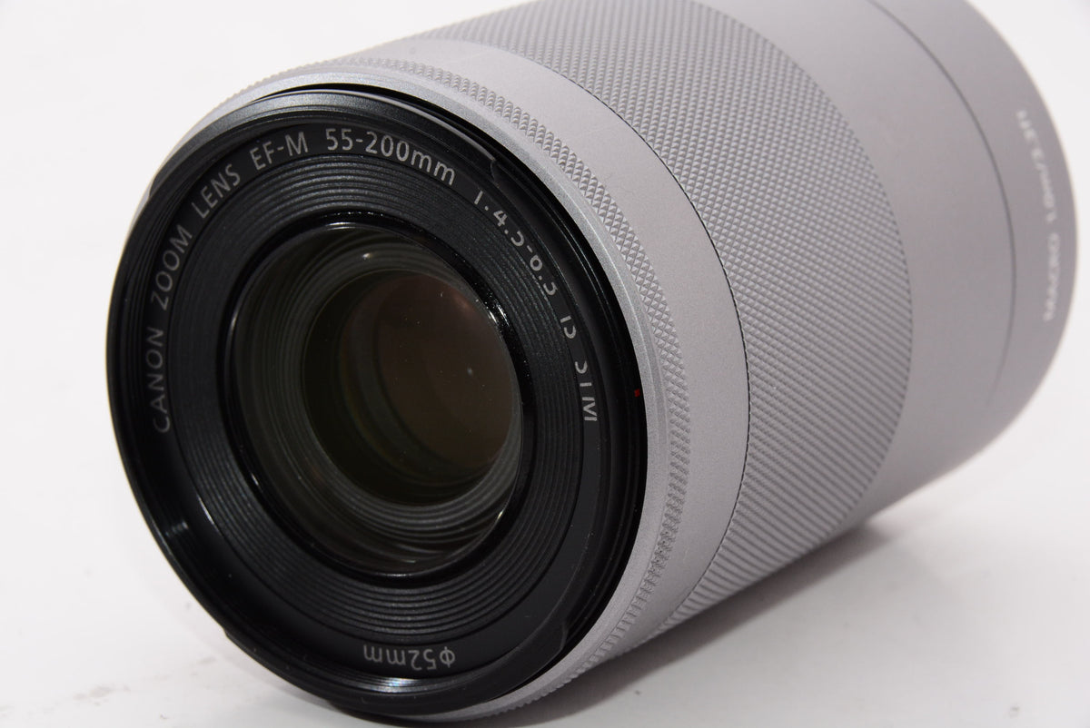 【外観特上級】Canon 望遠ズームレンズ EF-M55-200mm F4.5-6.3 IS STM(シルバー) ミラーレス専用 EF-M55-200ISSTMSL