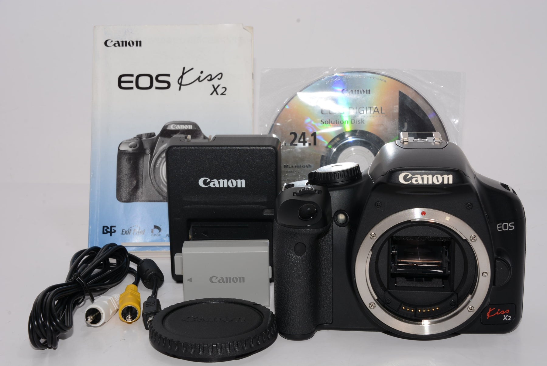 売約済　CANON EOS KISS X2 ボディ＋バッテリー＋ストラップ+取説カメラ